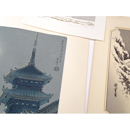 1769 - Benji Asada (1900-1984), Japanese School, Woodblock print, Kiyomizu Pagoda in Kyoto. Together with K... 