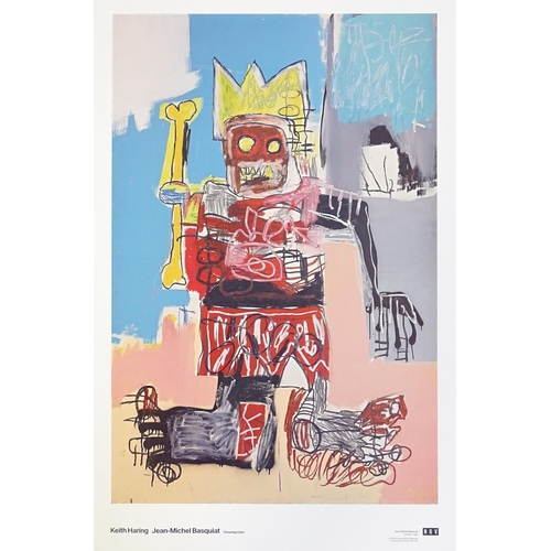 1820 - A 21st century Jean-Michel Basquiat / Keith Haring Exhibition Poster for Crossing Lines at the Natio... 