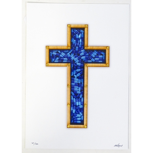 1834 - Imbue, 21st century, Limited edition screen print, Drug Lord Blue. Signed and numbered 317 / 500 low... 