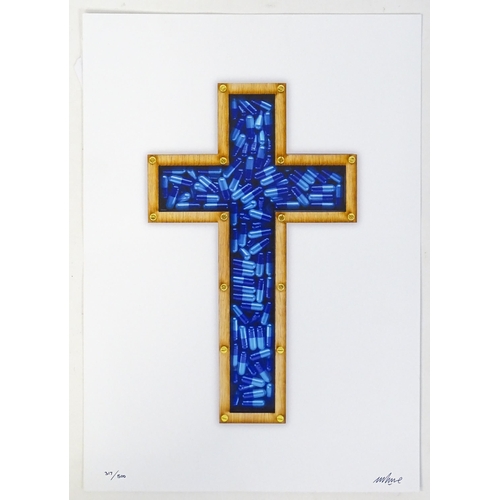 1834 - Imbue, 21st century, Limited edition screen print, Drug Lord Blue. Signed and numbered 317 / 500 low... 