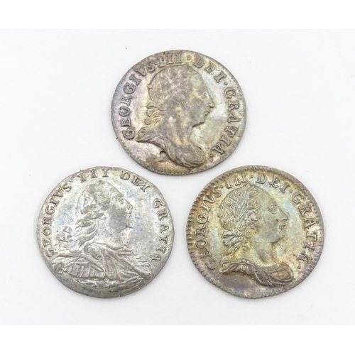 785 - Coins: A quantity of coins, to include George III & IV crowns, threepence pieces, a 1852 Ionian Isla... 