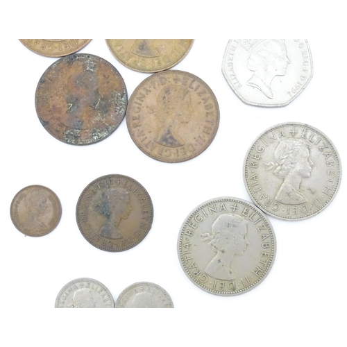 786 - Coins: A large quantity of 19th and 20thC coins, tokens to include a Victoria gothic florin, a Georg... 