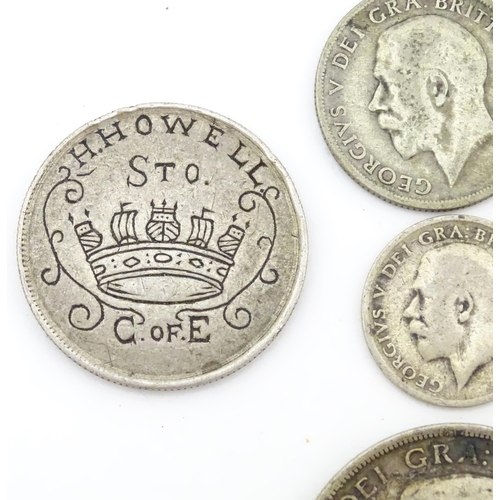 786 - Coins: A large quantity of 19th and 20thC coins, tokens to include a Victoria gothic florin, a Georg... 