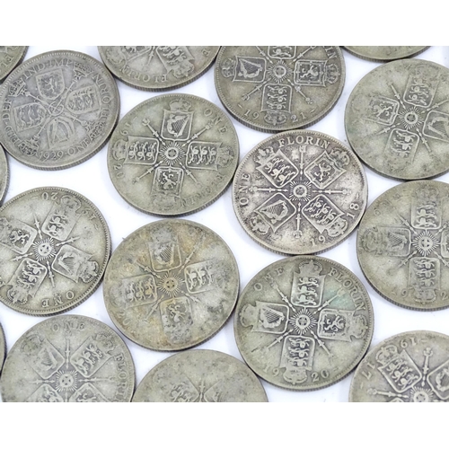 786 - Coins: A large quantity of 19th and 20thC coins, tokens to include a Victoria gothic florin, a Georg... 