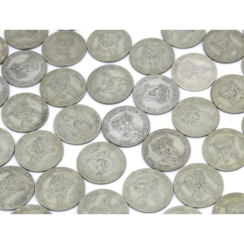 786 - Coins: A large quantity of 19th and 20thC coins, tokens to include a Victoria gothic florin, a Georg... 