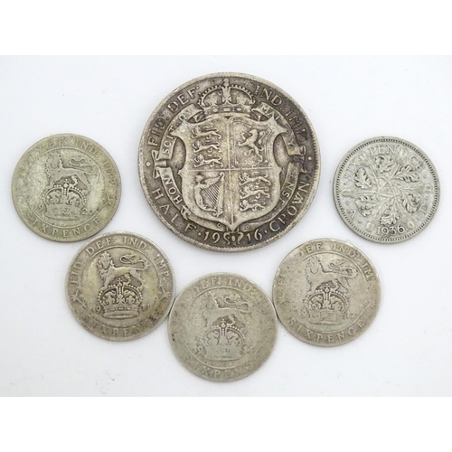 786 - Coins: A large quantity of 19th and 20thC coins, tokens to include a Victoria gothic florin, a Georg... 