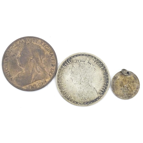 786 - Coins: A large quantity of 19th and 20thC coins, tokens to include a Victoria gothic florin, a Georg... 