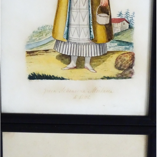 1784 - Vincenzo Fenech, Late 18th / early 19th century, Maltese School, Watercolours, A pair of portraits c... 