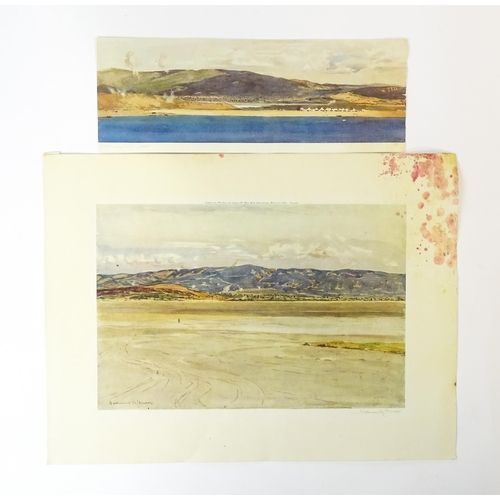 1803 - After Norman Wilkinson (1878-1971), Signed colour prints, Two landscape scenes, possibly depicting t... 