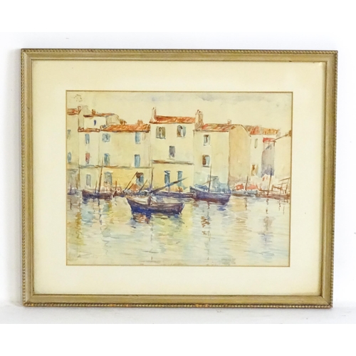 1848 - Clewin Harcourt (1870-1965), Australian School, Watercolour, St Tropez, France. Signed lower left. A... 