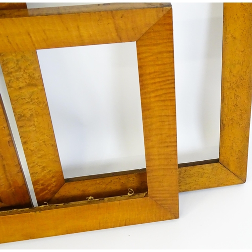 1853 - Four various 20thC maple picture frames. Largest aperture approx. 26 1/4