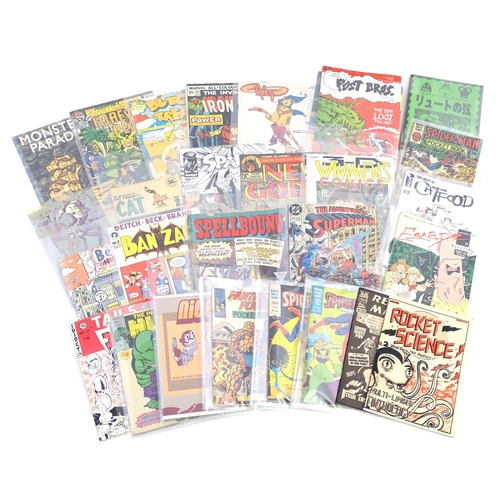 976 - A quantity of assorted comics and magazines to include The Invincible Iron Man marvel comic, Spider-... 