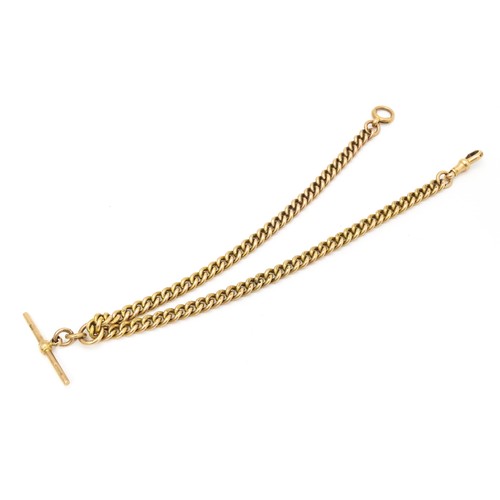 753 - A 9ct gold Albert watch chain