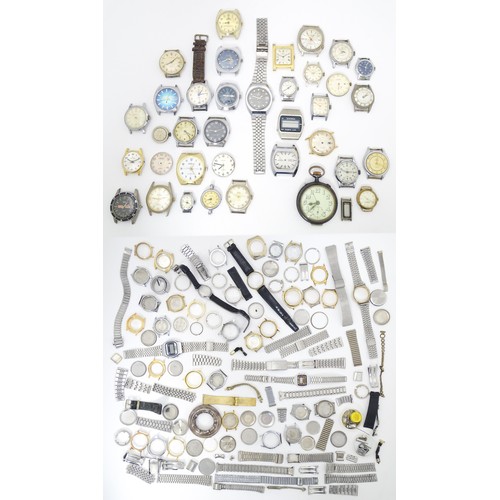 774A - A large quantity of assorted wrist watch cases, bracelets, straps, etc.