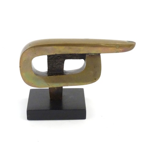 1022 - A 20thC limited edition bronze titled Centre Point depicting a pointing finger, by John Farnham (b. ... 