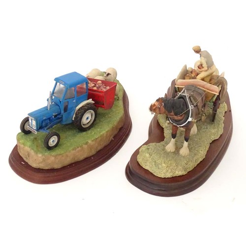 909 - Two Border Fine Arts models comprising a limited edition James Herriot model Supplementary Feeding b... 