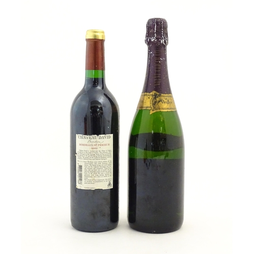 1148 - A 75cl bottle of Chateau David Beaulieu 'Bordeaux Superieur 2007', together with a 750ml bottle of V... 