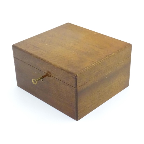 1178 - A 20thC mahogany Dunhill cedar lined humidor with two sections within. Together with a quantity of c... 