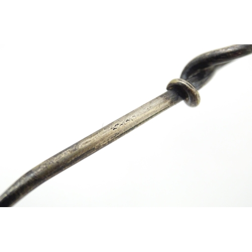 336 - A silver trefid formed teaspoon hallmarked Sheffield 1920, maker John Round & Son Ltd. Together with... 