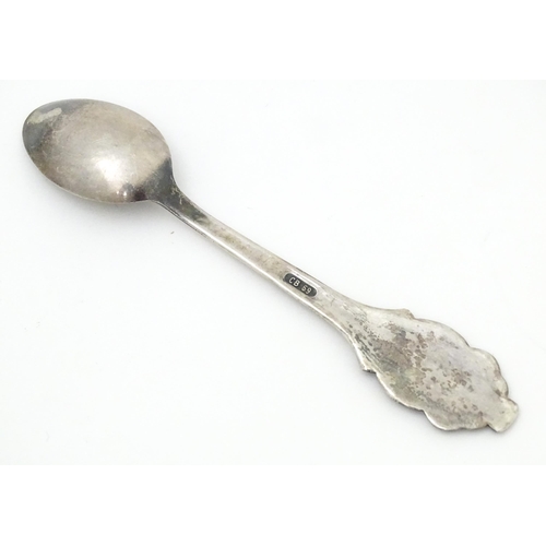 336 - A silver trefid formed teaspoon hallmarked Sheffield 1920, maker John Round & Son Ltd. Together with... 