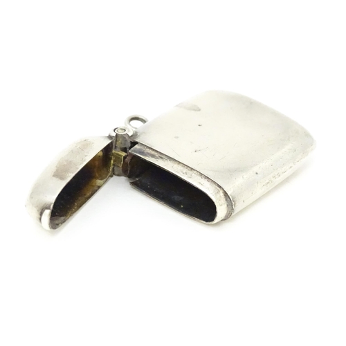 349 - A silver vesta case hallmarked Birmingham 1910, maker W J Myatt & Co. Approx. 1 1/2