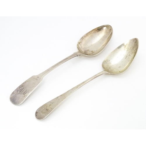 350 - A Geo III silver Old English pattern tablespoon hallmarked 1802, maker Peter and William Bateman. To... 