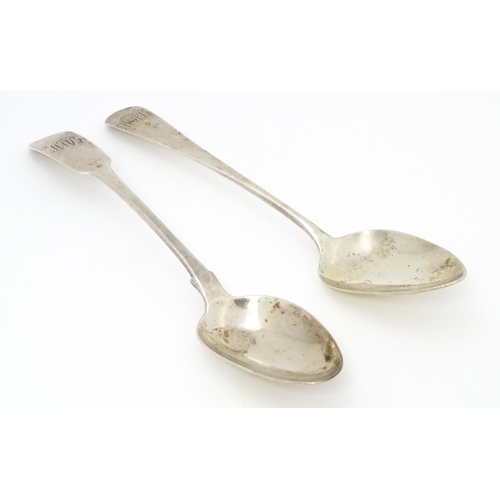 350 - A Geo III silver Old English pattern tablespoon hallmarked 1802, maker Peter and William Bateman. To... 