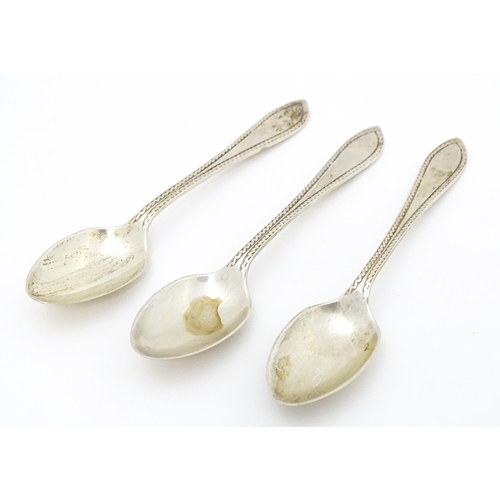 354 - Assorted items to include silver spoon and pusher hallmarked Birmingham 1940 & 50, three silver teas... 