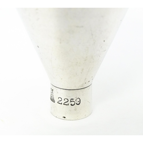 358 - An American sterling silver funnel / measure, maker P. H. Locklin & Sons.