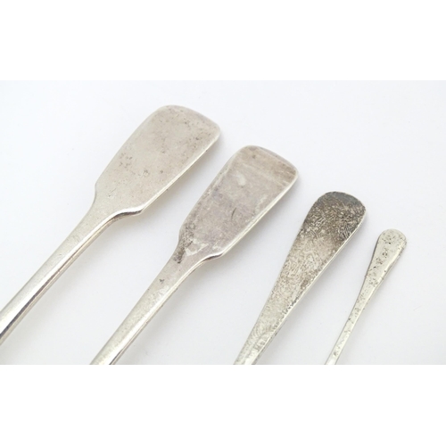 396 - Assorted spoons to include a Victorian Irish Fiddle pattern spoon hallmarked Dublin 1865, maker Fran... 