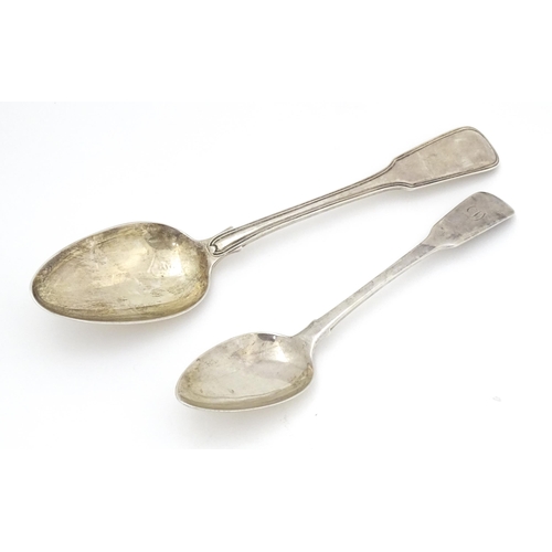 402 - A George IV silver fiddle and thread pattern table spoon Hallmarked London 1821 maker William Ealey ... 