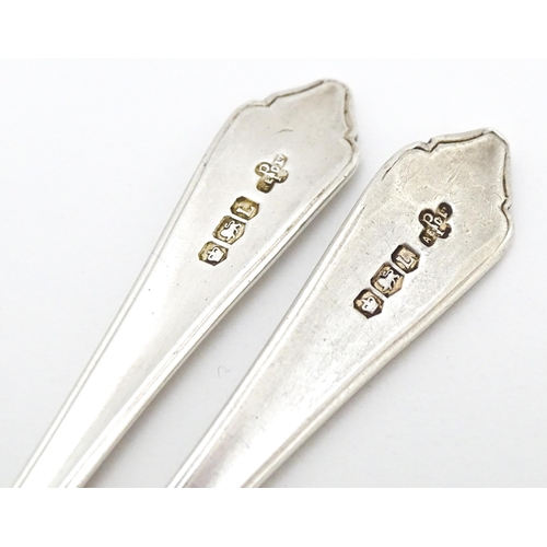 419 - A silver Christening spoon and fork hallmarked Sheffield 1953 maker A E Poston & Co Ltd. Together wi... 