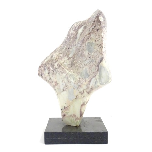 1256 - A 20thC abstract marble sculpture in the manner of Tadeusz Koper. Approx. 20