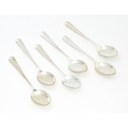 549 - A set of six silver teaspoons hallmarked Birmingham 1937, maker Elkington & Co. Ltd. Spoons approx. ... 