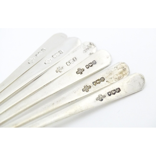 551 - Two cased sets of six silver teaspoons hallmarked Sheffield 1959, maker A. E. Poston & Co. Ltd. Spoo... 