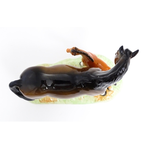 130 - A Beswick horse group depicting Mare and Foal, model no. 953. Approx. 7 1/4