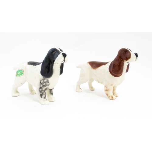 135 - Two Beswick model of Spaniel dogs model no. 967. Approx. 4