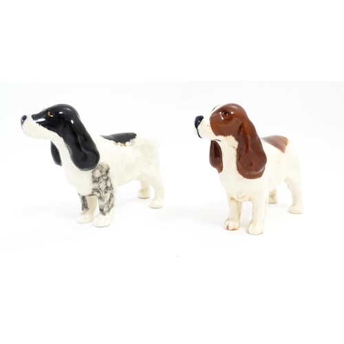 135 - Two Beswick model of Spaniel dogs model no. 967. Approx. 4