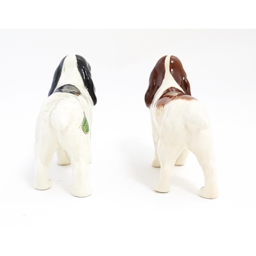 135 - Two Beswick model of Spaniel dogs model no. 967. Approx. 4