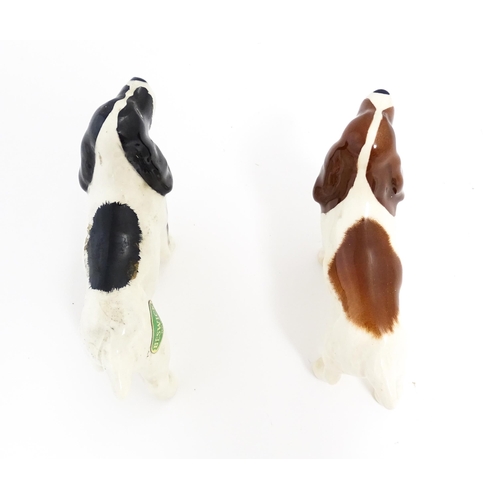 135 - Two Beswick model of Spaniel dogs model no. 967. Approx. 4