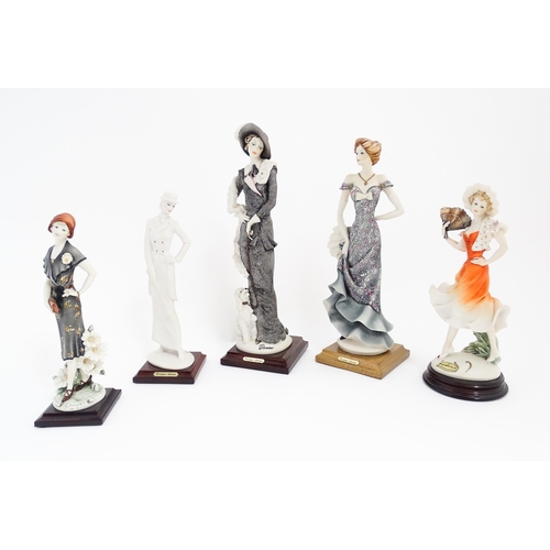 178 - Five Italian Florence figures designed by Giuseppe Armani to include Daisy, Summer Melody, Lady Ride... 