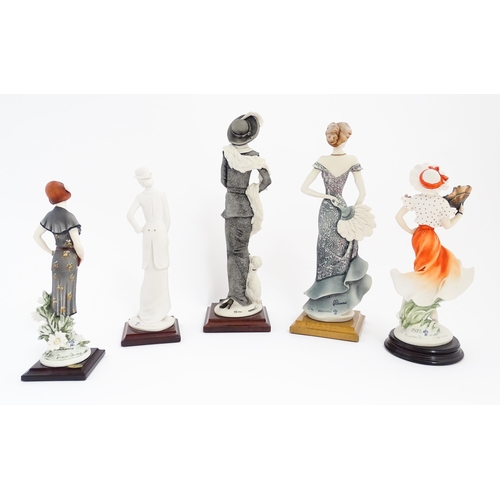 178 - Five Italian Florence figures designed by Giuseppe Armani to include Daisy, Summer Melody, Lady Ride... 