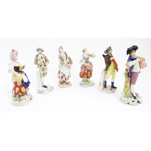 189 - Six assorted 19thC and later figures to include a pair of Samson figures comprising washerwoman with... 