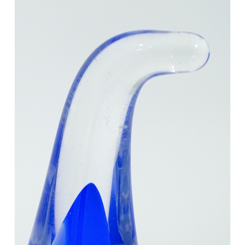 245 - Scandinavian Art Glass: A limited edition Swedish glass sculpture formed as a stylised horse by Anna... 