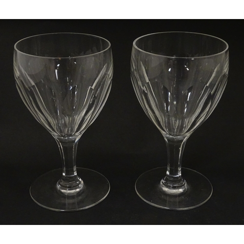 260 - A 19thC and later drinking glasses of pedestal form to include rummers, etc. Largest approx. 7 3/4