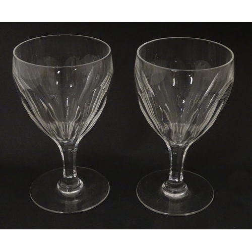 260 - A 19thC and later drinking glasses of pedestal form to include rummers, etc. Largest approx. 7 3/4