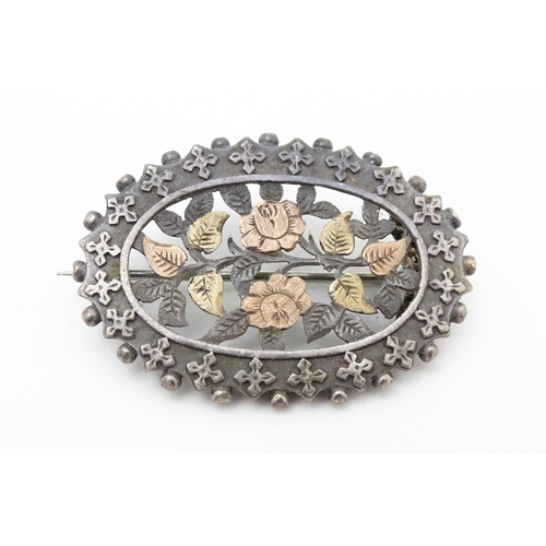 682 - Four assorted brooches to include 2 Victorian silver examples, one titled Mizpah.  Each approx 1 3/4... 