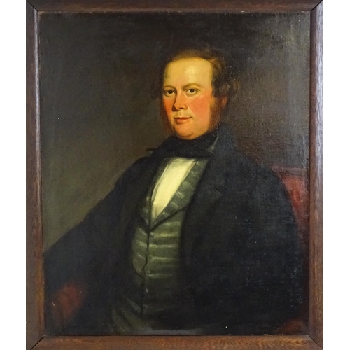 1725 - 19th century, Oil on canvas, A portrait of a seated gentleman. Approx. 29 3/4