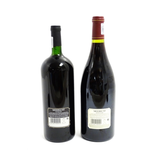 1150 - Two bottles of South African wine comprising a magnum bottle of Meerlust Stellenboch 1998 Pinot Noir... 