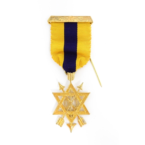 1223 - Masonic / Freemasonry Interest: A quantity of Masonic dress jewels / medals, comprising: a silver Ro... 